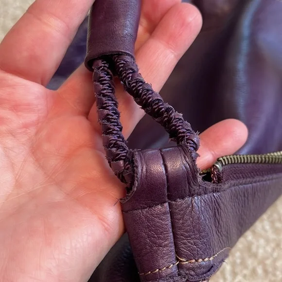 The Sak Purple Leather Hobo Bag - Picture 7 of 8